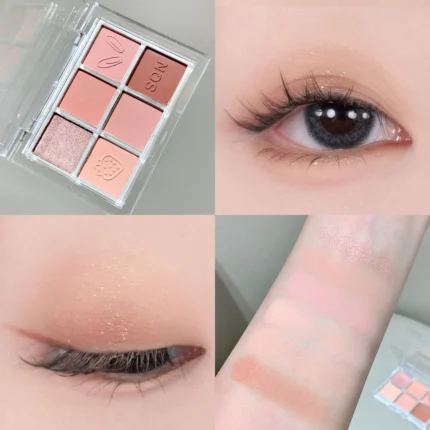 SHAQINUO Six-Color Eyeshadow Palette Matte Earth Colors Brightening Silkworm Pearl Beginner Eyeshadow Comprehensive Palette - Image 9