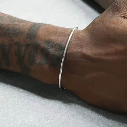 925 sterling silver 3MM Snake Chain Bracelet Men Hip Hop Simple Bracelet For Women Fashion Charm Punk Party Jewelry Wholesale - Image 4