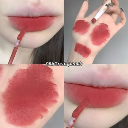 Hot Sales Gege Bear Makeup Sponge Tip Lippie Lip Powder Cream Birthday Gift Matte Non-Stick Cup Cute Lip Powder Cream Lip Mud - Image 8