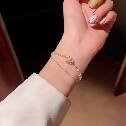 5Pcs Set Gold/Silver Color Fashion Charm Bracelet Women Retro Glossy Geometric Metal Twist Chain Bangles Bracelet Set Jewelry - Image 90