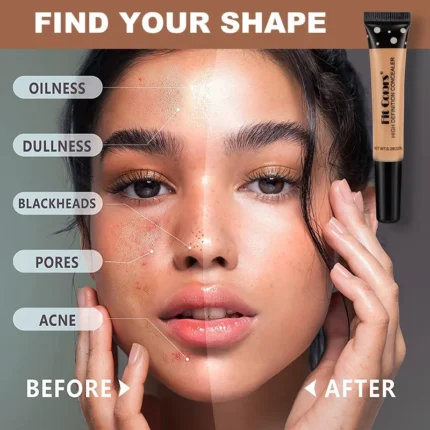 Fit Colors 8 Color Concealer Flexible Moisturizing Liquid Foundation Covering Dark Circles And Acne Spots Face Makeup Concealer - Image 3