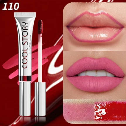 Peel off lip glaze, matte non-stick cup tearing lip gloss, lip liner solid color lipstick lasting color retention - Image 14