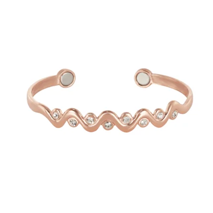 Vinterly Pure Copper Bracelets Magnetic Cubic Zirconia Adjustable Bangles Arthritis Health Magnet Jewelry Crystal Anti Radiation - Image 7