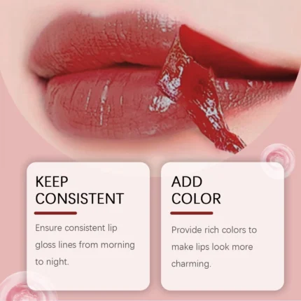 Peel off Lip Liner Lip Gloss Long Lasting Matte Waterproof Lipstick for Lips Non Stick Castor Oil for Moisturizing Lips Makeup - Image 13