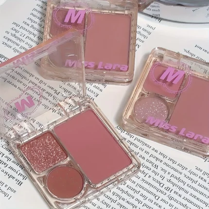 3-Color Blush&Eyeshadow Palette Compact & Pigmented Long-Lasting No Smudge No Fade Contour&Highlight Travel-Friendly Makeup Kit - Image 3