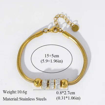 EILIECK 316L Stainless Steel Twisted Bracelet Bangles For Women Trendy 18K Gold Plated Wrist Chain Waterproof Jewelry Gift Party - Image 27