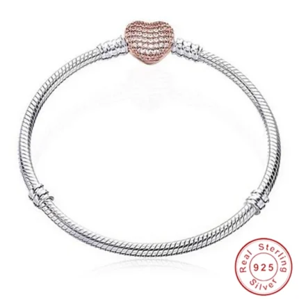 Hot Selling High Quality Authentic 925 Sterling Silver Snake Chain Bracelets Brand Charm Pandor bracelet For Women Jewelry - Image 13