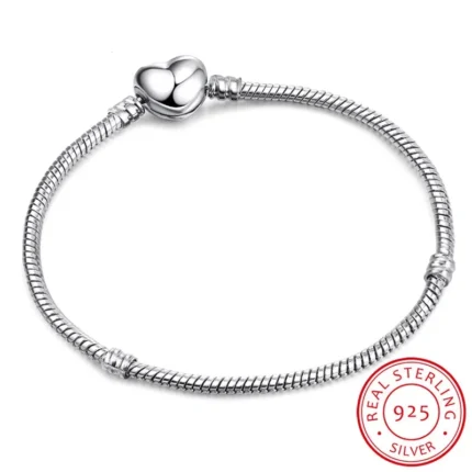 Hot Selling High Quality Authentic 925 Sterling Silver Snake Chain Bracelets Brand Charm Pandor bracelet For Women Jewelry - Image 7