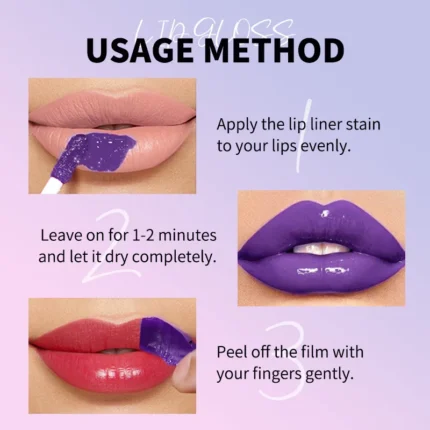 Tear-off lip gloss,long-lasting moisturizing lip gloss,easy to color,nonstick cup tear off peel off lipsticks makeup for women - Image 4