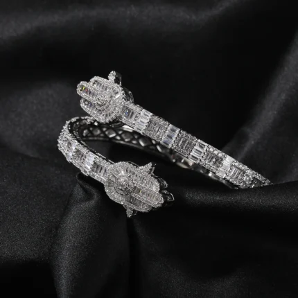 Uwin Hand Bracelet Prong Setting Bling Cubic Zirconia Baguette Cz Cuff Bangle Luxury Gift For Women Hip Hop Jewelry - Image 12