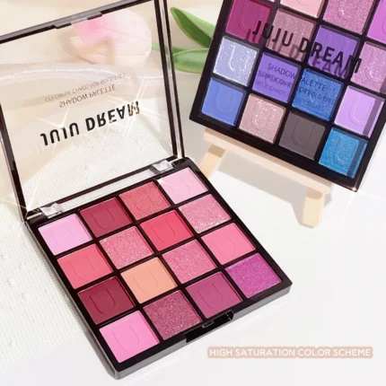 16 Colors Eyeshadow Palette, Koi Mermaid Palette, Wizard of Oz, Pearlescent Matte, Fine Glitter, Macaron Eyeshadow - Image 18