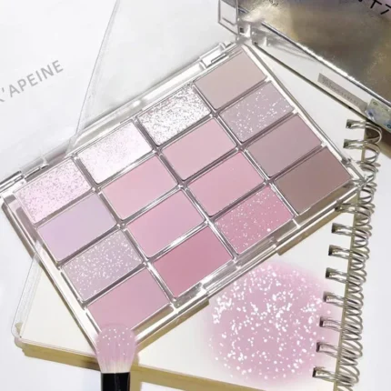 20-Color Matte Pearlescent Eyeshadow Palette Low Saturation Pink Glitter Eye Shadow Long Lasting Eye Makeup Palette Cosmetics - Image 5