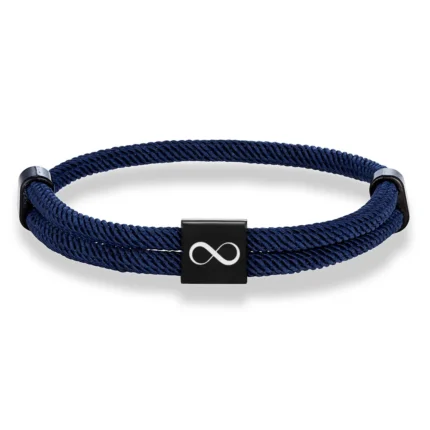 MKENDN Classic Men Infinity Bracelet Adjustable Nautical Rope Bracelets For Women Black Stainless Steel Couple Jewelry Gifts - Image 8