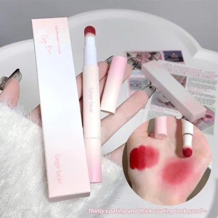 Hot Sales Gege Bear Makeup Sponge Tip Lippie Lip Powder Cream Birthday Gift Matte Non-Stick Cup Cute Lip Powder Cream Lip Mud - Image 3