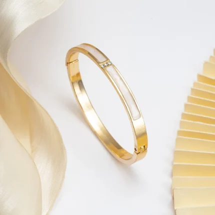 2024 Luxury Colorful Orange Enamel Bangles Bracelets for Women Party Gift Fashion Bangles Original Stainless Steel Jewelry - Image 22