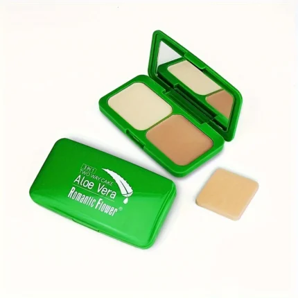 3-in-1 Double-Layer Aloe Vera Matte Powder Foundation Waterproof Sweatproof Long-Lasting Oil Control for Summer Makeup Set - Image 16