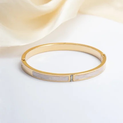 2024 Luxury Colorful Orange Enamel Bangles Bracelets for Women Party Gift Fashion Bangles Original Stainless Steel Jewelry - Image 23