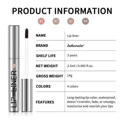 4colors Peel Off Lip Liner Waterproof Long Lasting Lipliner Pencil Moisturising Lips Gloss Tattoo Lipgloss Lipsticks Cosmetics - Image 24