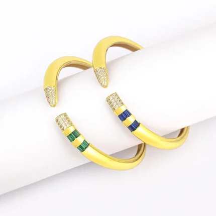 New Trendy Shiny Zircon Open Bangle Adjustable For Women Fashion Female Light Luxury Bracelet Jewelry Accessories Fine Gifts - Image 3