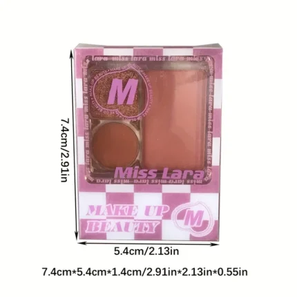 3-Color Blush&Eyeshadow Palette Compact & Pigmented Long-Lasting No Smudge No Fade Contour&Highlight Travel-Friendly Makeup Kit - Image 16