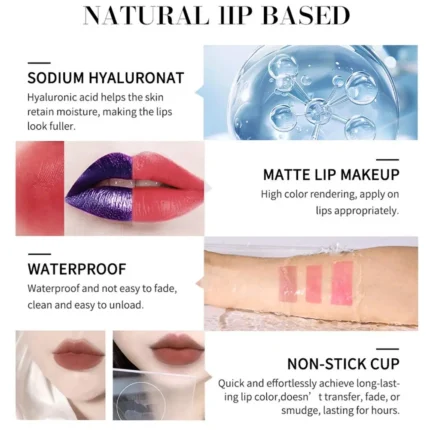 Rapid Film-forming Peel-Off Lip Stain Tattoo Lipstick Waterproof Long Lasting Matte Lip Tint Contour Tear-off Lip Gloss Cosmetic - Image 5