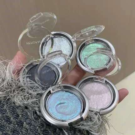 Smoky Pearl Glitter Eyeshadow Green Black Purple Shimmer Silkworm Highlight Creamy Monochrome Eye Shadow Matte Palette Makeup - Image 32