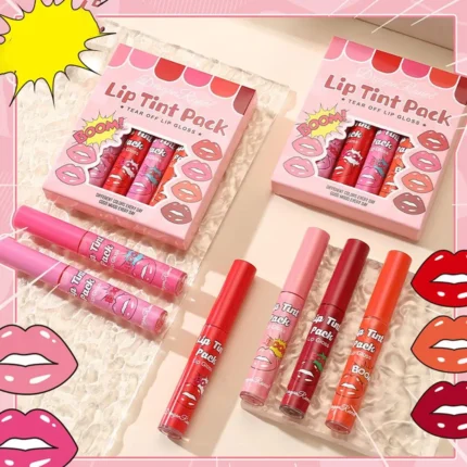 6PC/set Peel Off Liquid Lipstick 6 Colors Waterproof Lasting Matte Pink Lip Gloss Moisturizer Red Lip Tinted Makeup - Image 12