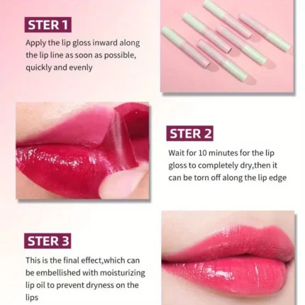 Peel-Off Lip Glaze Matte Lip Tinting Waterproof Lasting Tear-Off Liquid Lipstick Makeup Sexy Red Lip Gloss Cosmetics - Image 4