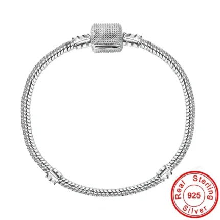 Hot Selling High Quality Authentic 925 Sterling Silver Snake Chain Bracelets Brand Charm Pandor bracelet For Women Jewelry - Image 8