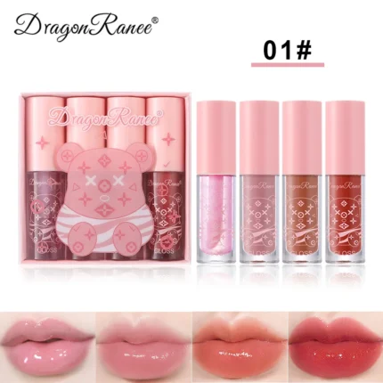 4 PCS Lip Ink Oil Set Hydrating Lip Gloss Pack Kit Moisturizer Waterproof Lip Tint Korean Makeup For Women Cosmetics - Image 7