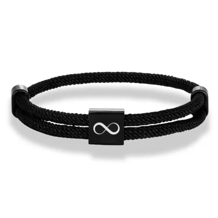 MKENDN Classic Men Infinity Bracelet Adjustable Nautical Rope Bracelets For Women Black Stainless Steel Couple Jewelry Gifts - Image 5