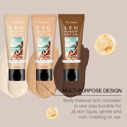 Leg Makeup Cream Concealer Long Lasting Waterproof Anti Transfer Even Skin Tone Glow Enhancer Wheat Tan Brown Foundation Lotion - Image 15