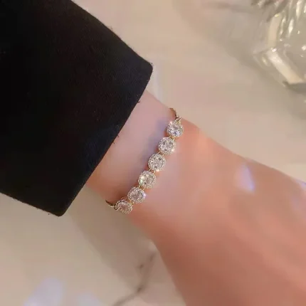 5Pcs Set Gold/Silver Color Fashion Charm Bracelet Women Retro Glossy Geometric Metal Twist Chain Bangles Bracelet Set Jewelry - Image 65
