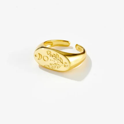 DPLAOPA 925 Sterling Silver Gold Coated Silver Snake Ring Resizable Adjutable Women Party Jewelry Open Bangle Circle Jewels - Image 8
