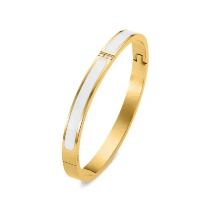 2024 Luxury Colorful Orange Enamel Bangles Bracelets for Women Party Gift Fashion Bangles Original Stainless Steel Jewelry - Image 4