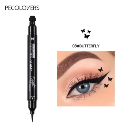 Double Head 2 in1 Liquid Eyeliner Moon Star Heart Butterfly Shapes Tattoo Stamp Quick To Dry Eye Liner Pencil Makeup Tool - Image 7
