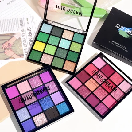16 Colors Eyeshadow Palette, Koi Mermaid Palette, Wizard of Oz, Pearlescent Matte, Fine Glitter, Macaron Eyeshadow - Image 5