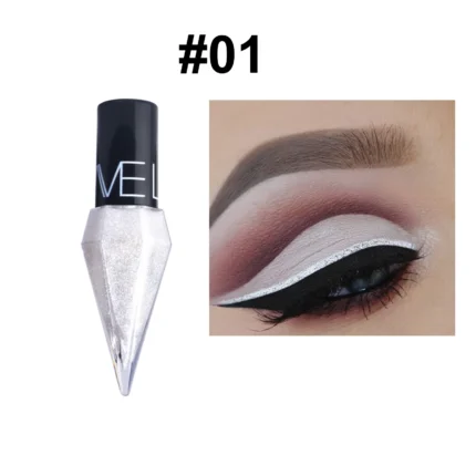 Pearlescent Diamond Liquid Eyeliner Shimmer Waterproof Long Lasting Glitter Silver Color Easy to Wear Eye Pencil Korean Makeup - Image 6