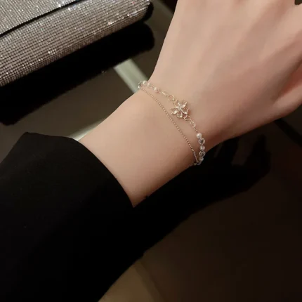 5Pcs Set Gold/Silver Color Fashion Charm Bracelet Women Retro Glossy Geometric Metal Twist Chain Bangles Bracelet Set Jewelry - Image 58