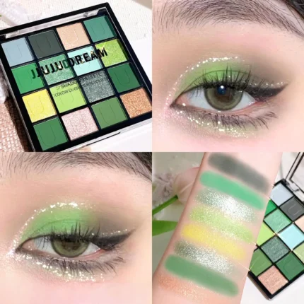 16 Colors Eyeshadow Palette, Koi Mermaid Palette, Wizard of Oz, Pearlescent Matte, Fine Glitter, Macaron Eyeshadow - Image 4