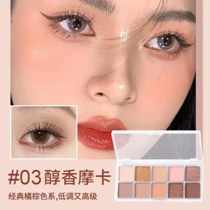 10 color eyeshadow ten candy color eyeshadow palette eyeshadow set pearl matte long lasting - Image 6