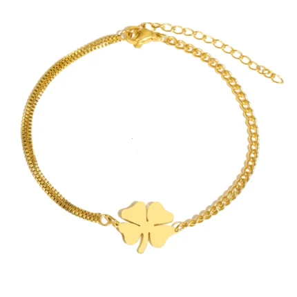Stainless Steel Bracelets Classic Lucky Clovers Pendant Hip Hop Bracelet For Women Jewelry Non-fading High-quality Everyday Wear - Image 21