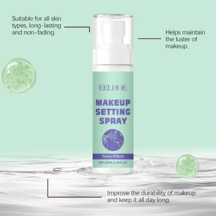 EELHOE Makeup Fixer Spray Waterproof Sweatproof Oil Control Matte Primer Non-sticky Hydrating Nicotinamide Setting Spray 100ml - Image 4