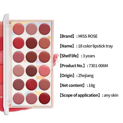 18 Colors Matte Lipstick Palette lip gloss Korean cosmetics lipsticks set makeup for women cheap make up Peel Off Lip Stain - Image 9