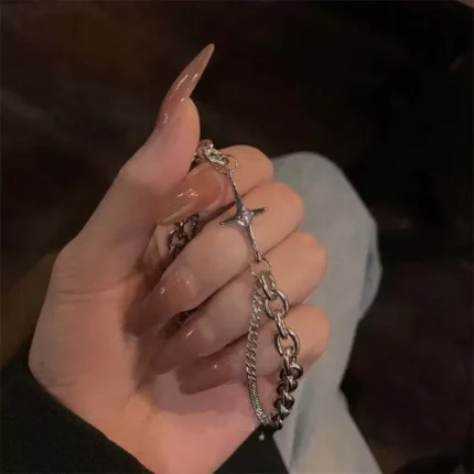 5Pcs Set Gold/Silver Color Fashion Charm Bracelet Women Retro Glossy Geometric Metal Twist Chain Bangles Bracelet Set Jewelry - Image 24