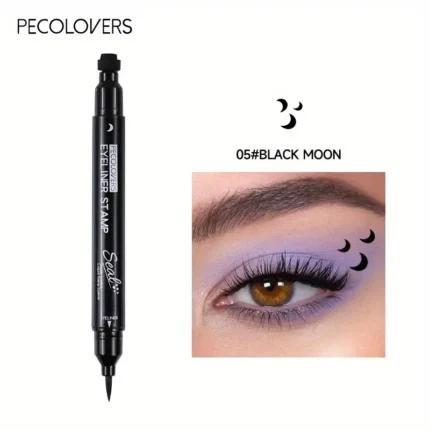 Double Head 2 in1 Liquid Eyeliner Moon Star Heart Butterfly Shapes Tattoo Stamp Quick To Dry Eye Liner Pencil Makeup Tool - Image 11