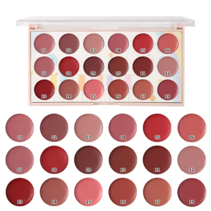 18 Colors Matte Lipstick Palette lip gloss Korean cosmetics lipsticks set makeup for women cheap make up Peel Off Lip Stain - Image 14
