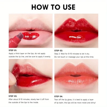Peel-off Lip Glaze  Non-stick Cups Matte Red Tear-off Liquid Tattoo Lipsticks Waterproof Long Lasting Lip Stain Cosmetic - Image 3