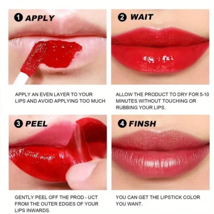 Red Peel-off Lip Gloss Natural Lip Dye Tattoo Tinted Lipstick Non-stick Cup Waterproof Matte Liquid Lipstick Makeup Cosmetics - Image 17