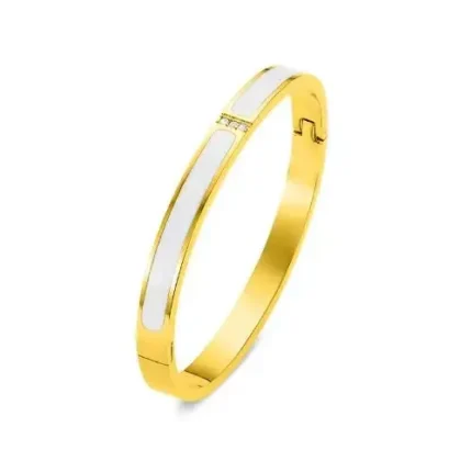 2024 Luxury Colorful Orange Enamel Bangles Bracelets for Women Party Gift Fashion Bangles Original Stainless Steel Jewelry - Image 8
